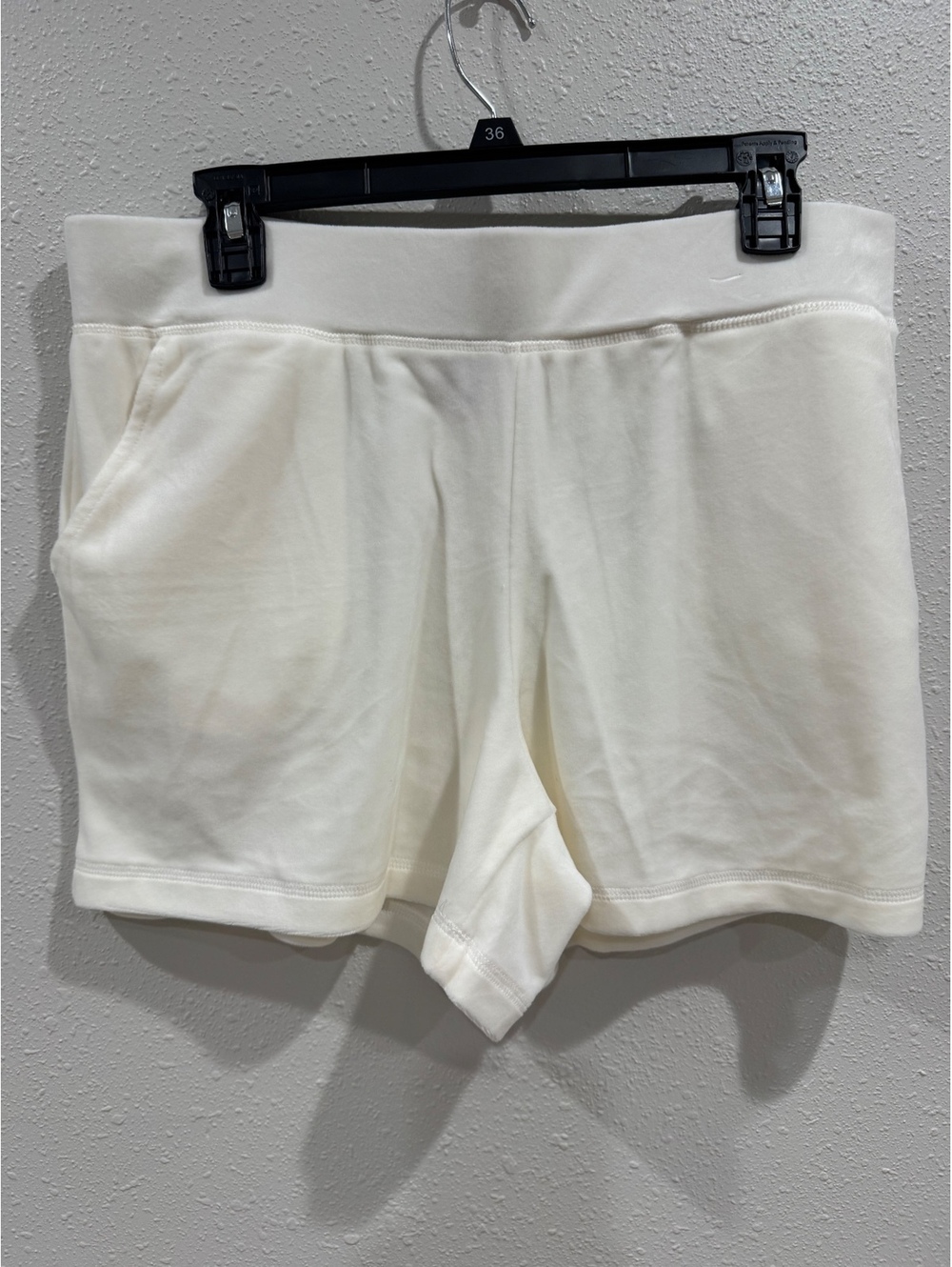 Juicy Couture Y2K McBling Rhinestone Hoodie Shorts Set L Oyster NWT